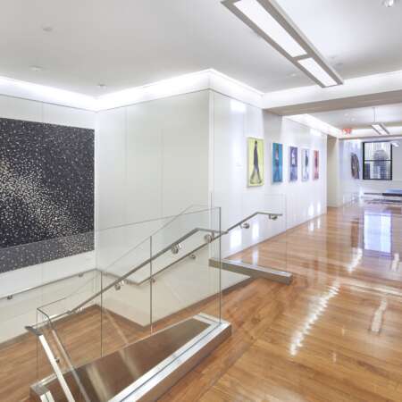 Click to view a popup image of gallery space and stairway