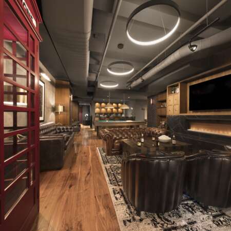Click to view a popup image of executive lounge bar and billiards room