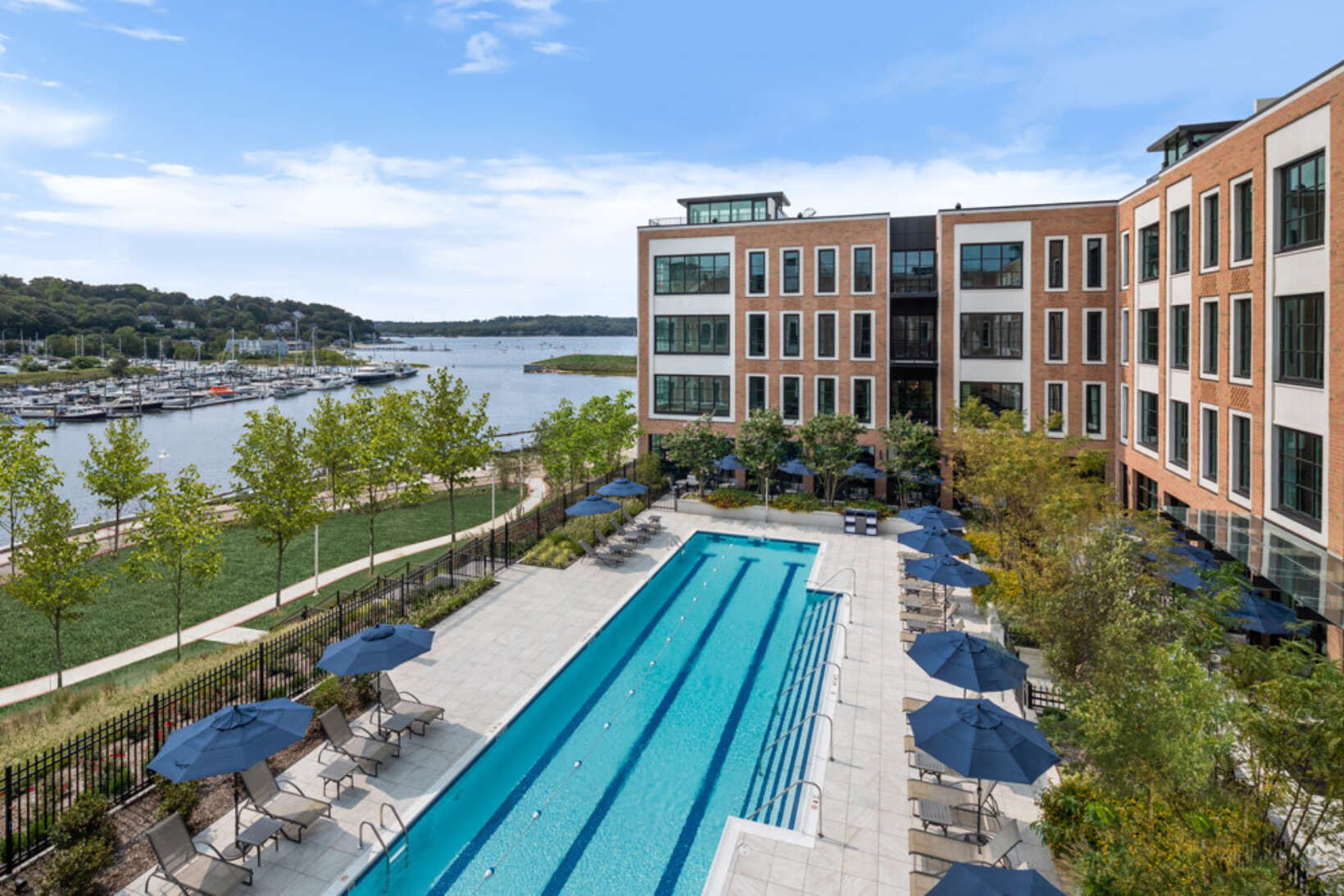 Exterior view of the pool at The Beacon at Gravies Point